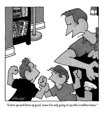 Father Mediating Children's Argument Wall Art