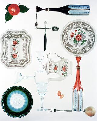 Wall Art featuring the photograph An Assortment Of Crockery by Herbert Matter
