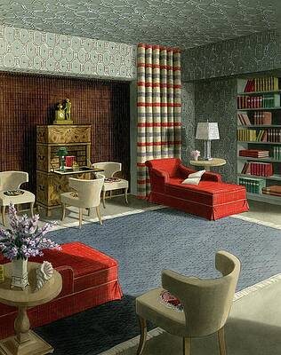 Library Digital Art - An Illustration Of A Home Library by Urban Weis