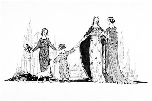 Pattern Digital Art - Ancient Roman Women by Claire Avery