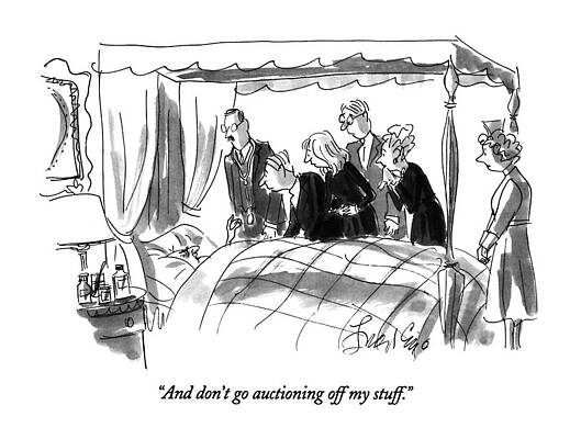 Humorous Hospital Bed Scene Drawing