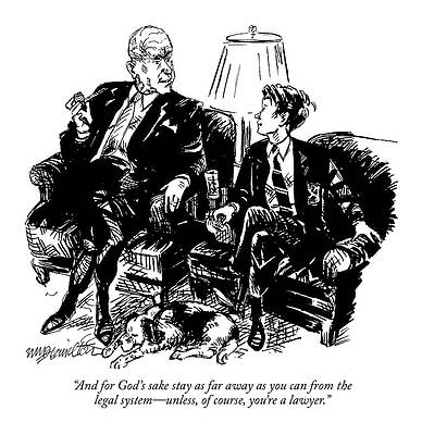 Father and Son Conversation Drawing