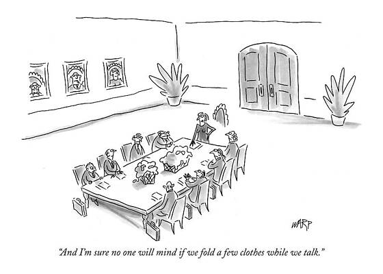 Boardroom Meeting with a Twist Print