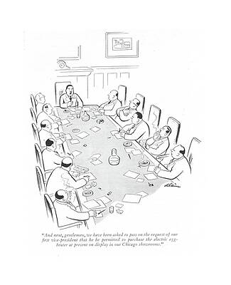 Display Wall Art featuring the drawing And Next, Gentlemen, We Have Been Asked To Pass by  Alain