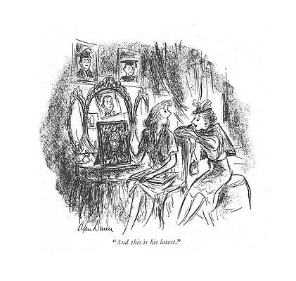 Lover Drawing - And This Is His Latest by Alan Dunn