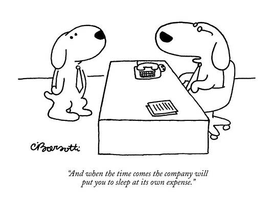 Setting Drawing - And When The Time Comes The Company Will Put by Charles Barsotti