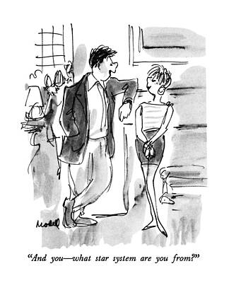 Youth Drawing - And You - What Star System Are You From? by Frank Modell