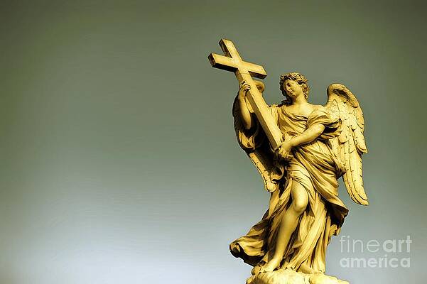 Sky Wall Art featuring the photograph Angel And Roman Baroque by Stefano Senise