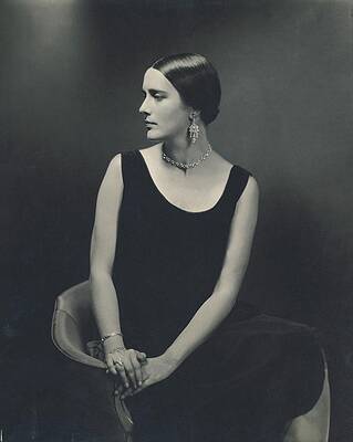Antique Photograph - Anita Chace Wearing Replica Victorian Paste by Edward Steichen