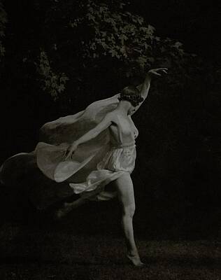 Dance Wall Art featuring the photograph Anna Duncan In Character As A Wood Nymph by Arnold Genthe