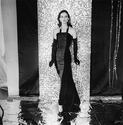 Sparkle Photograph - Anne St. Marie Wearing A Givenchy Dress by Henry Clarke