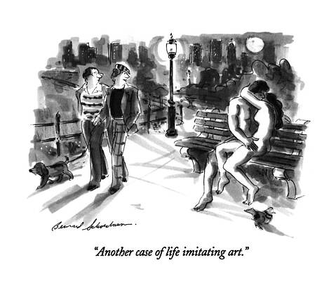 Naked Drawing - Another Case Of Life Imitating Art by Bernard Schoenbaum
