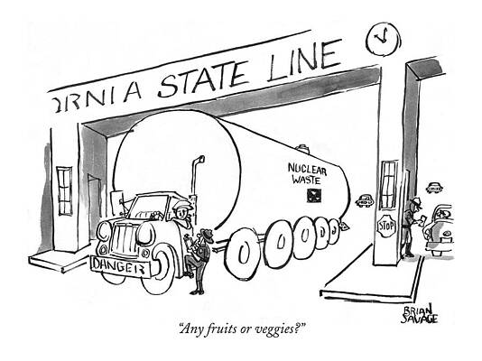 Vegetable Drawing - Any Fruits Or Veggies? by Brian Savage