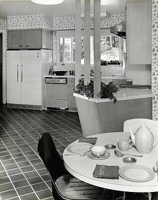 Mid-Century Modern Apartment Kitchen Wall Art