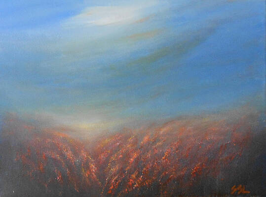 Flower Wall Art featuring the painting Approaching by Jane See