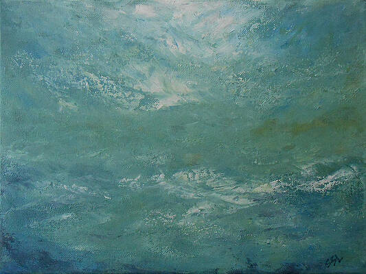 Wave Painting - Aqua Energy by Jane See