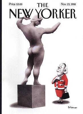 Lady Admiring David Sculpture Painting