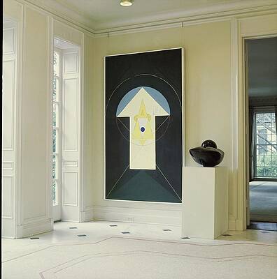 Minimalist Wall Art featuring the photograph Art In John D. Murchison's Hallway by Horst P. Horst