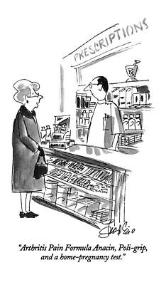 Pain Drawing - Arthritis Pain Formula Anacin by Edward Frascino