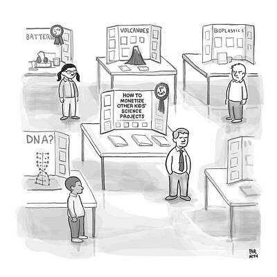 Satirical Science Fair Drawing