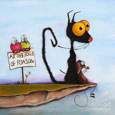 Quirky Animals at the Edge of Reason Wall Art