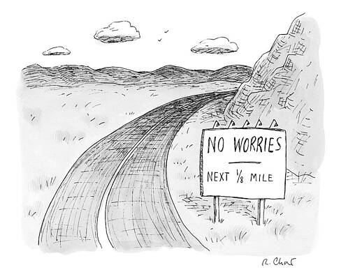 No Worries Road Sign Drawing