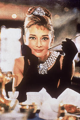 Audrey Hepburn with Elegant Style Digital Art