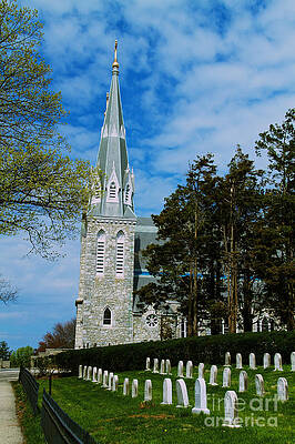 Villanova University Photograph - Augustinian Cemetery And Church by William Norton