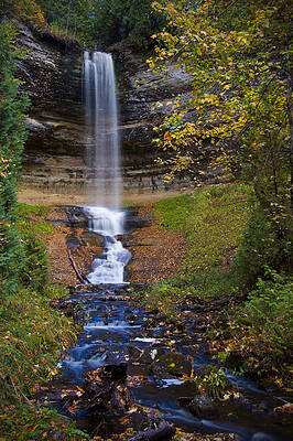 Michigan Wall Art featuring the photograph Autumn At Munising Falls by Owen Weber