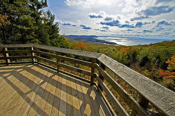 Michigan Wall Art featuring the photograph Autumn Overlook by Owen Weber