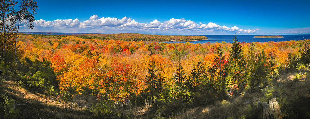 Wall Art featuring the photograph Autumn Vistas Of Nicolet Bay by Duluth To Door County Photography