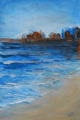 Wave Painting - Azure by Jane See