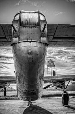 Sunrise Wall Art featuring the photograph B-24 Tail by David Hart