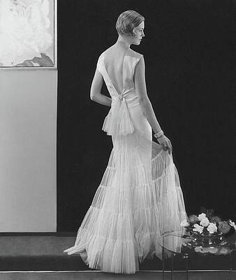 Elegant Woman in Evening Gown Photograph