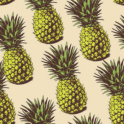 Wall Art featuring the digital art Background With  Pineapples by Ola-ola
