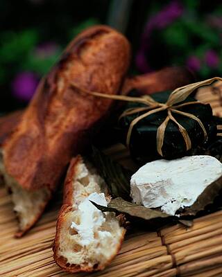 Rustic Bread and Cheese Display Wall Art