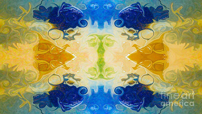 Wall Art featuring the digital art Balancing Energies In Life Abstract Healing Artwork  By Omaste Witkowski by Omaste Witkowski