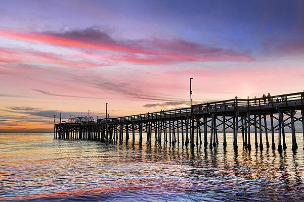 Sunset Over a Pier Wall Art
