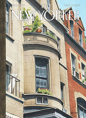 Charming Urban Balcony Scene Wall Art