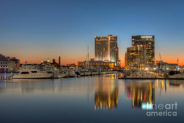 Baltimore Harbor at Dusk Wall Art