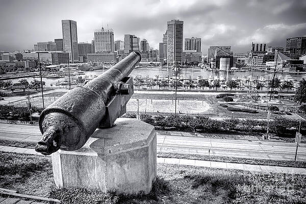 Historical Cannon Overlooking Cityscape Photograph