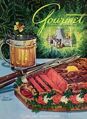 Vintage Gourmet Magazine Cover Wall Art