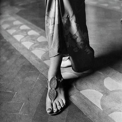 Elegant Footwear on Patterned Floor Wall Art