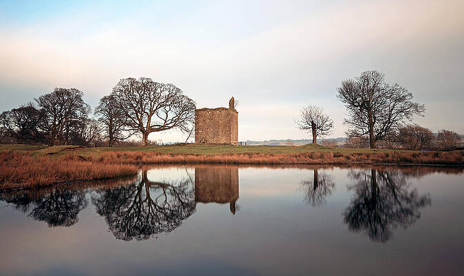 Reflection Wall Art featuring the photograph Barr Castle Reflection by Grant Glendinning
