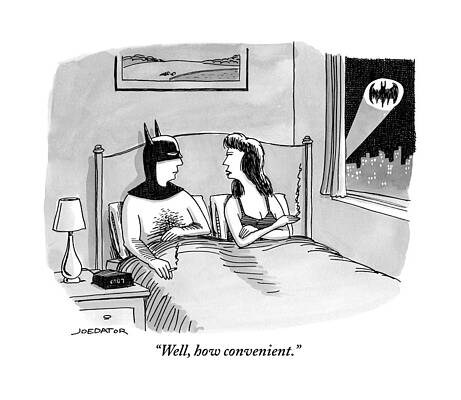 Batman in Bedroom Scene Wall Art