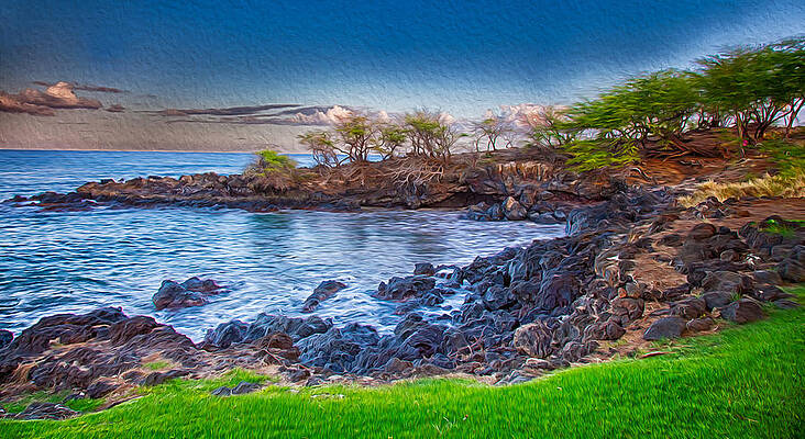 Wall Art featuring the painting Bayside Beauty by Omaste Witkowski