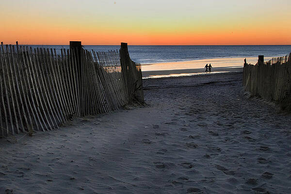 Sunrise Wall Art featuring the photograph Beach Stroll by Steven David Roberts