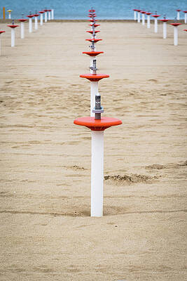 Wall Art featuring the photograph Beach Umbrella by Deimagine