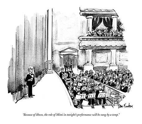 Opera House Performance Announcement Drawing
