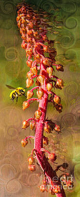 Wall Art featuring the painting Bee Psychadelic With Me by Omaste Witkowski